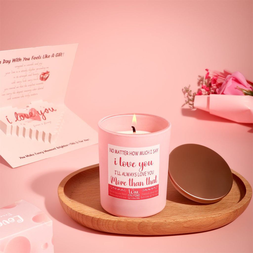Pink Aroma Candle Bath Gift Box
