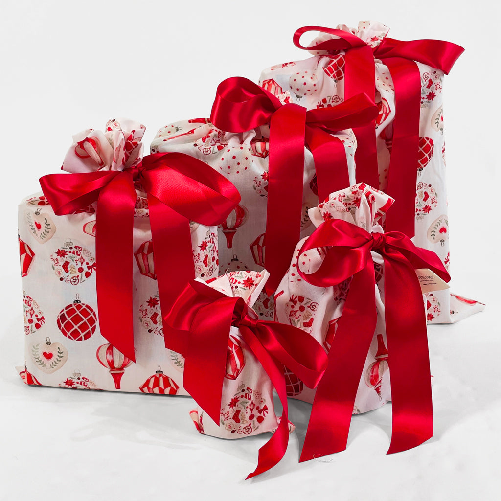 Christmas Baubles (Reusable Gift Bag Set)
