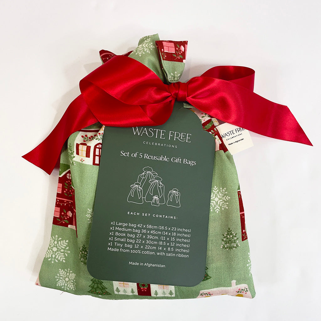 Folk Julandsby (Reusable Gift Bag Set)