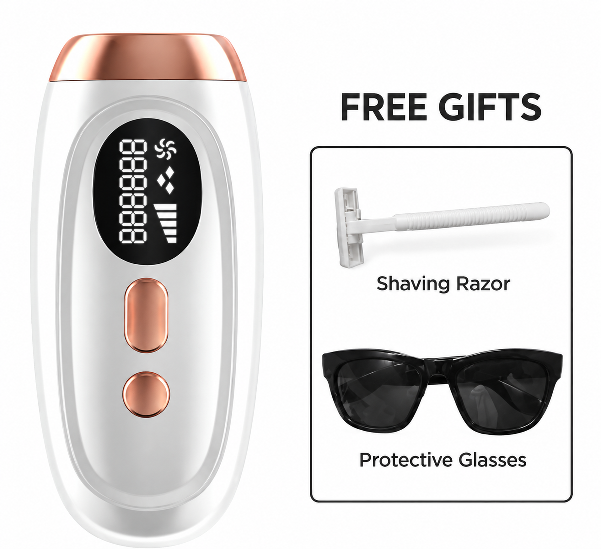 IPL Hair Removal Device – At-Home Hair Reduction with Digital Display